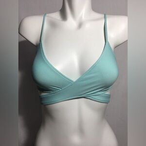 L*Space Light Green Twist Bikini Top
